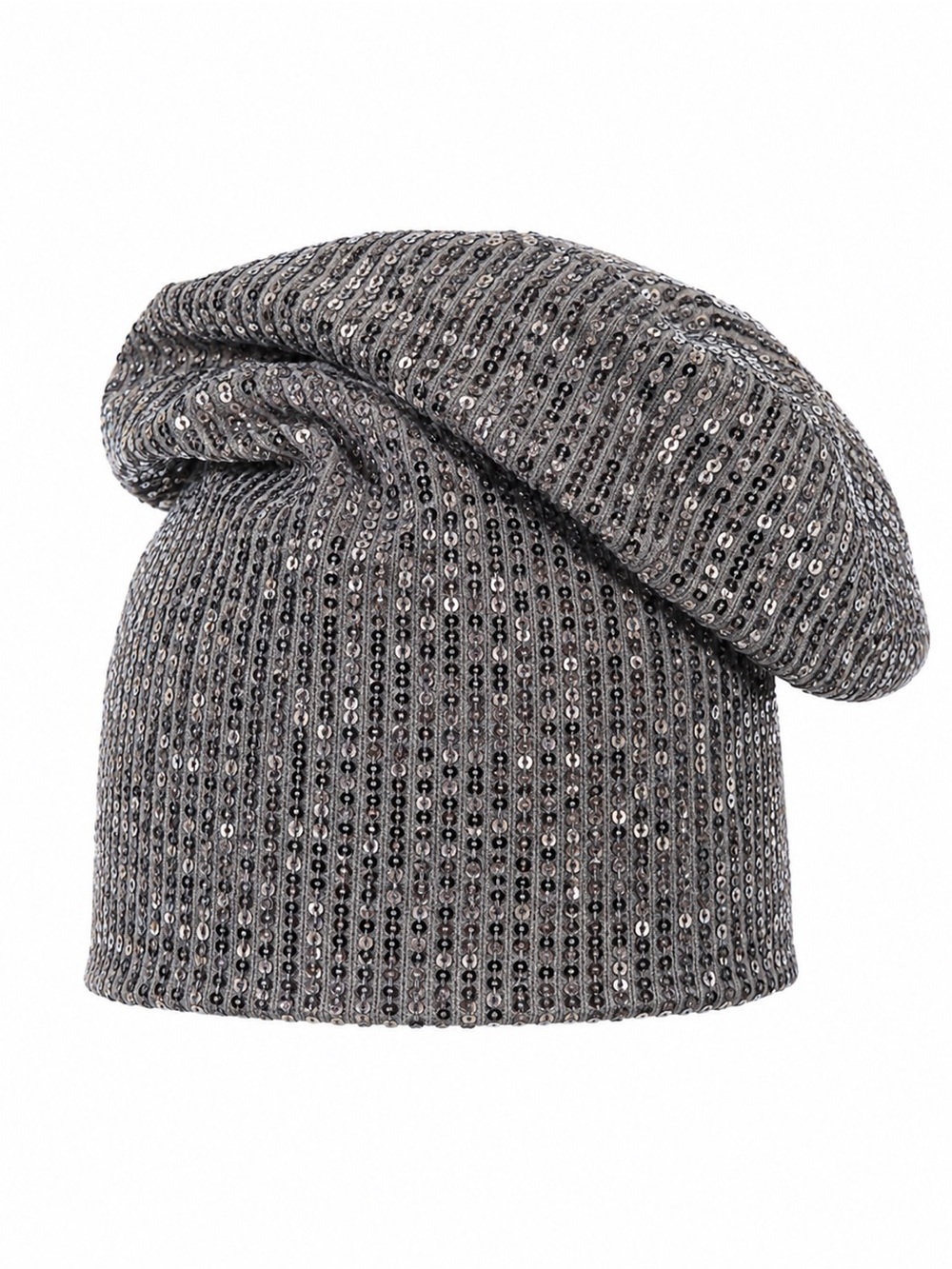 Garage Silver Sequin Headband with Light Gray  Hat